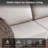 Outdoor Wicker Courtyard T-Shape Cushion Sofa With Ottomans-1101938017-1101938046