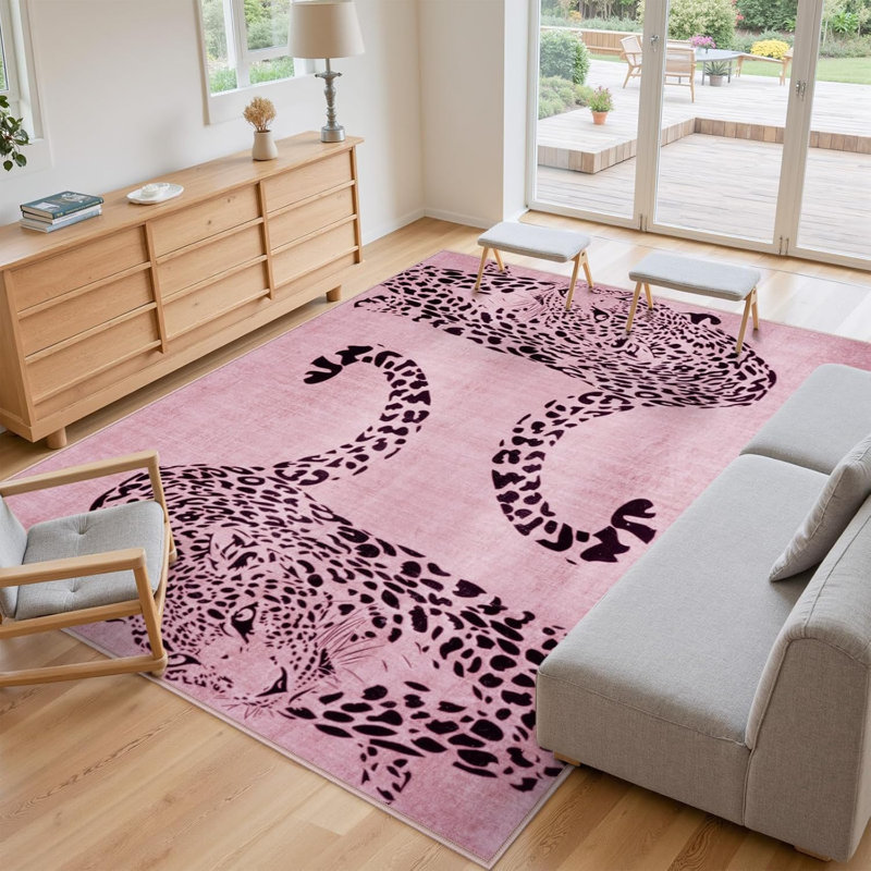 Modern Washable Area Rugs Non-Shedding Kids Playroom Rug Stain Resistant Accent Carpet, Rectangle 8' x 10'