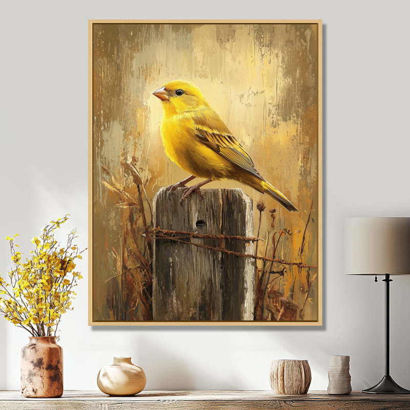 Knaus - Animals Canvas Wall Art, Impression encadrée flottante, H 32 po x l 16 po, Crème, crème