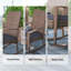 Chaise berçante d'extérieur en rotin avec coussin PE -897344254