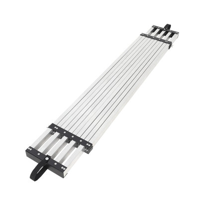 Aluminum Telescoping Work Plank,  Adjustable Work Platform with Anti-Slip Surface, 440LBS Capacity, Equipped with Skid-Proof Platform Scaffold Ladder Accessory, 8 - 13 FT