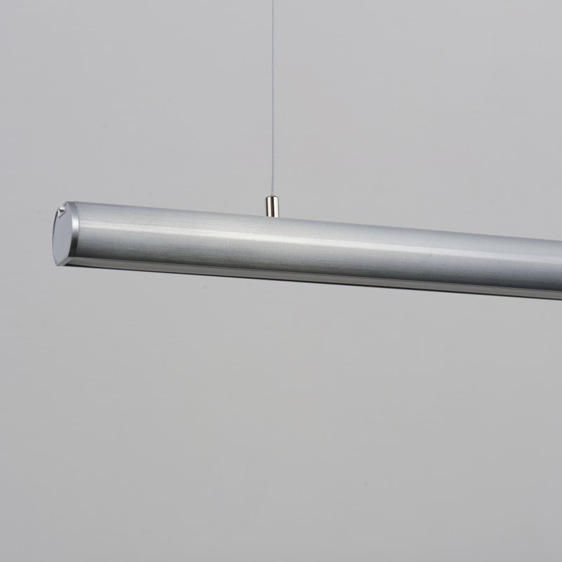 1 - Light LED Unique/Statement Pendant, Satin Aluminum
