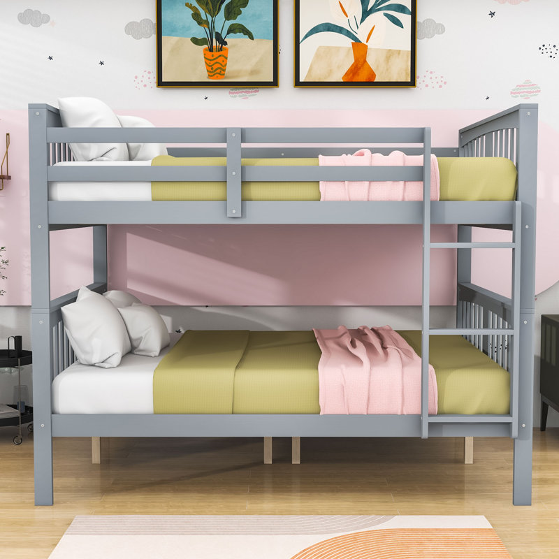 Gurwinder Kids Full Over Full Bunk Bed, Gray