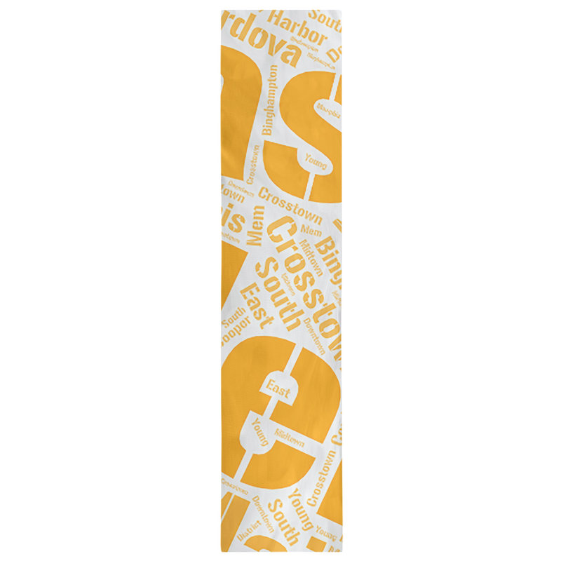 Chemin de table, 72 po x 16 po, Orange, Memphis