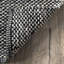 Tapis gris / noir en coton doux touffeté à la main Parnell-26746622