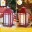 13.4 Inch Red Christmas Lantern With 6 Hour Timer & Flickering Flame,decorative Lantern,christmas Decor