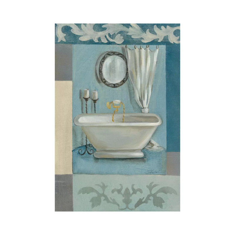 Antique Bath II par Silvia Vassileva - reproduction d'art, Toile tendue, Aucun mat, H 12 po x l 8 po x P 0,75 po