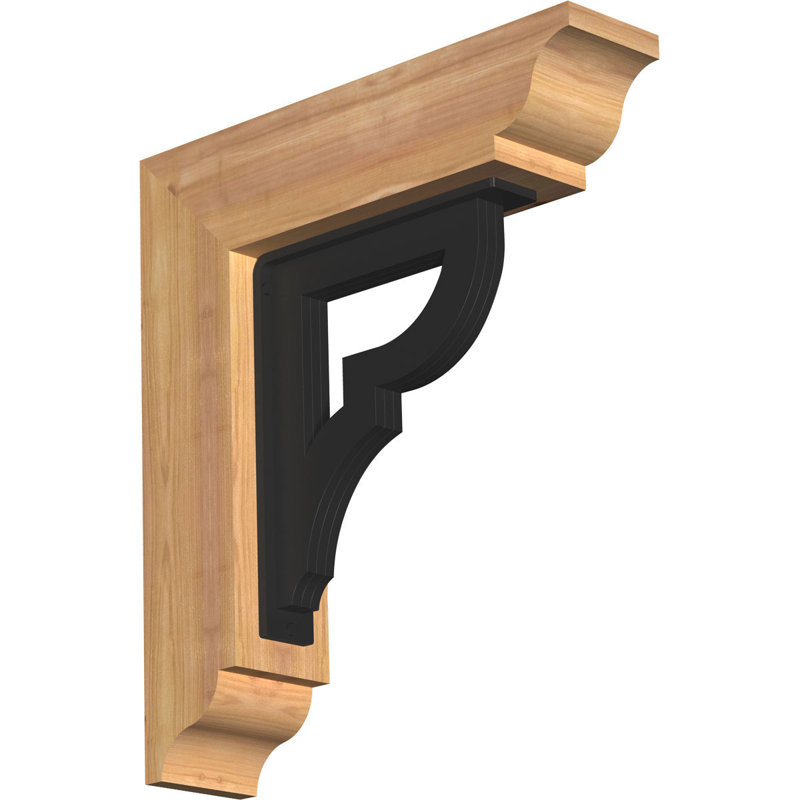 Support de fer triple Bradford, H 20 po x P 18 po, Cèdre rouge de l'Ouest l 3 1/2 po x T 4 po (lisse