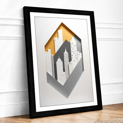 City Within Home Modern - Framed Print