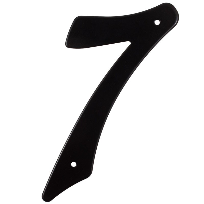 Numéro de maison lisse 4 po, Sept