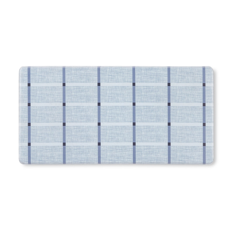 Blue Plaid Comfort Plus Anti-Fatigue Kitchen Mat