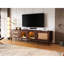Console de télévision multifonctionnelle, compatible 80 po, plateau de table lisse pour salon, chambre à coucher, support de cinéma maison avec design, grand rangement, tiroirs en PE et poignées en métal-1743050210