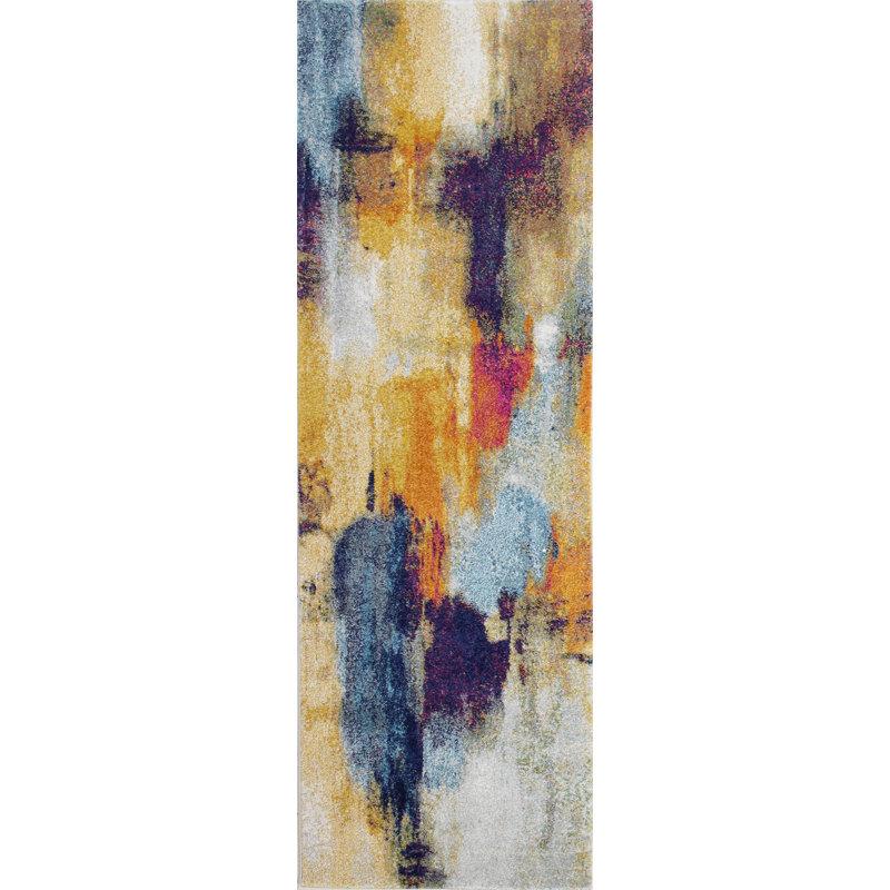 Chiron Abstract Area Rug, Runner 76 x 244cm