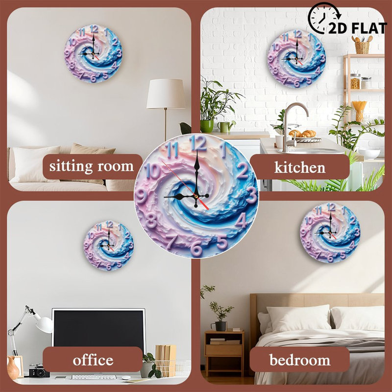 Swirl Art Clock