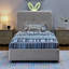 Lit simple avec grande tête de lit en lapin, télécommande à DEL, 4 tiroirs de rangement, tissu Boucle, doux et doux, chambre à coucher à structure stable surdimensionnée pour un sommeil réparateur-50323773