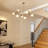 Lashae 8-Light Dimmable Modern Sputnik Linear Chandelier with Glass Globe Shades, Pendant Lighting