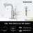 Single Handle Pull Down 3 Modes Sprayer Bathroom Sink Faucet With Deckplate Included And Pop-Up Drain-117277033
