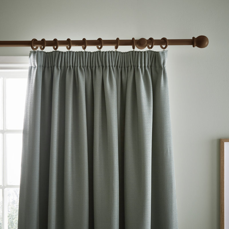 Stephanie Blackout Curtain Pair, 117 W x 137 D cm, Green