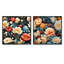 Danville - Ensemble de 2 collages floraux carrés-101848683-101848682