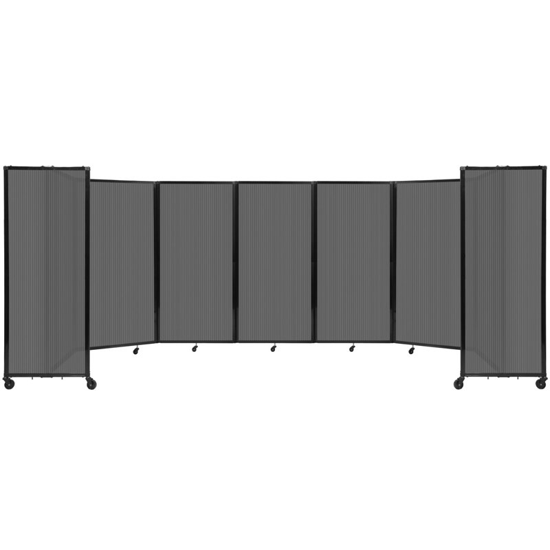 Cloison murale en polycarbonate 360, H 72 po x l 234 po, Gris foncé