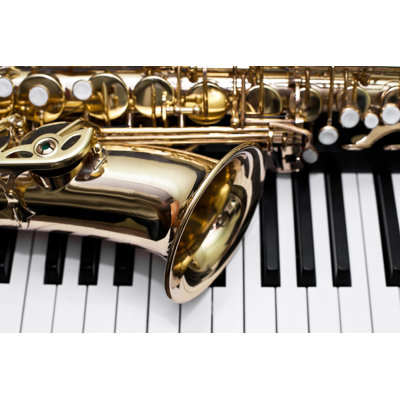 Fragment Of A Saxophone - Wrapped Canvas Print