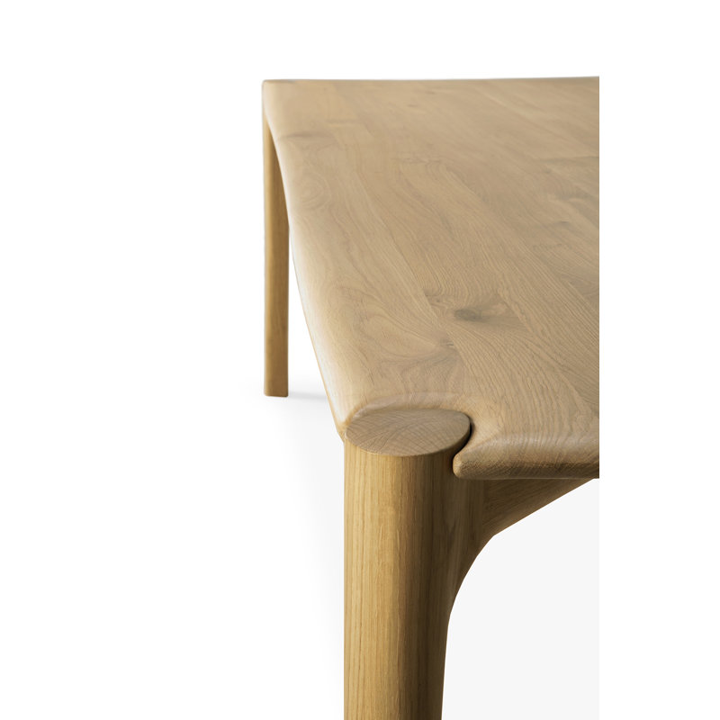 PI Solid Oak Dining Table, 30"H x 63"L x 31.5"W, Light Brown