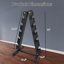 Support à haltères seulement, capacité de 480 lb, support à haltères compact à 5 niveaux avec structure en A, organisateur de rangement de poids portatif pour équipement de gymnastique à domicile