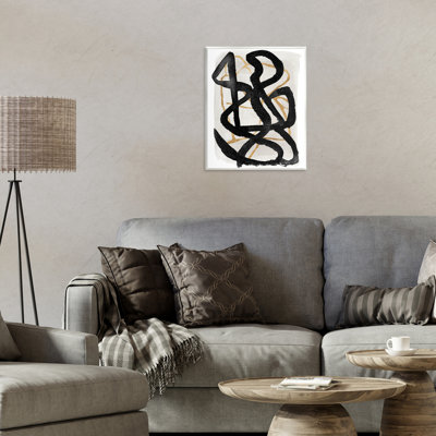 Hindsight Black & Beige Wall Plaque, design by Lucille Price