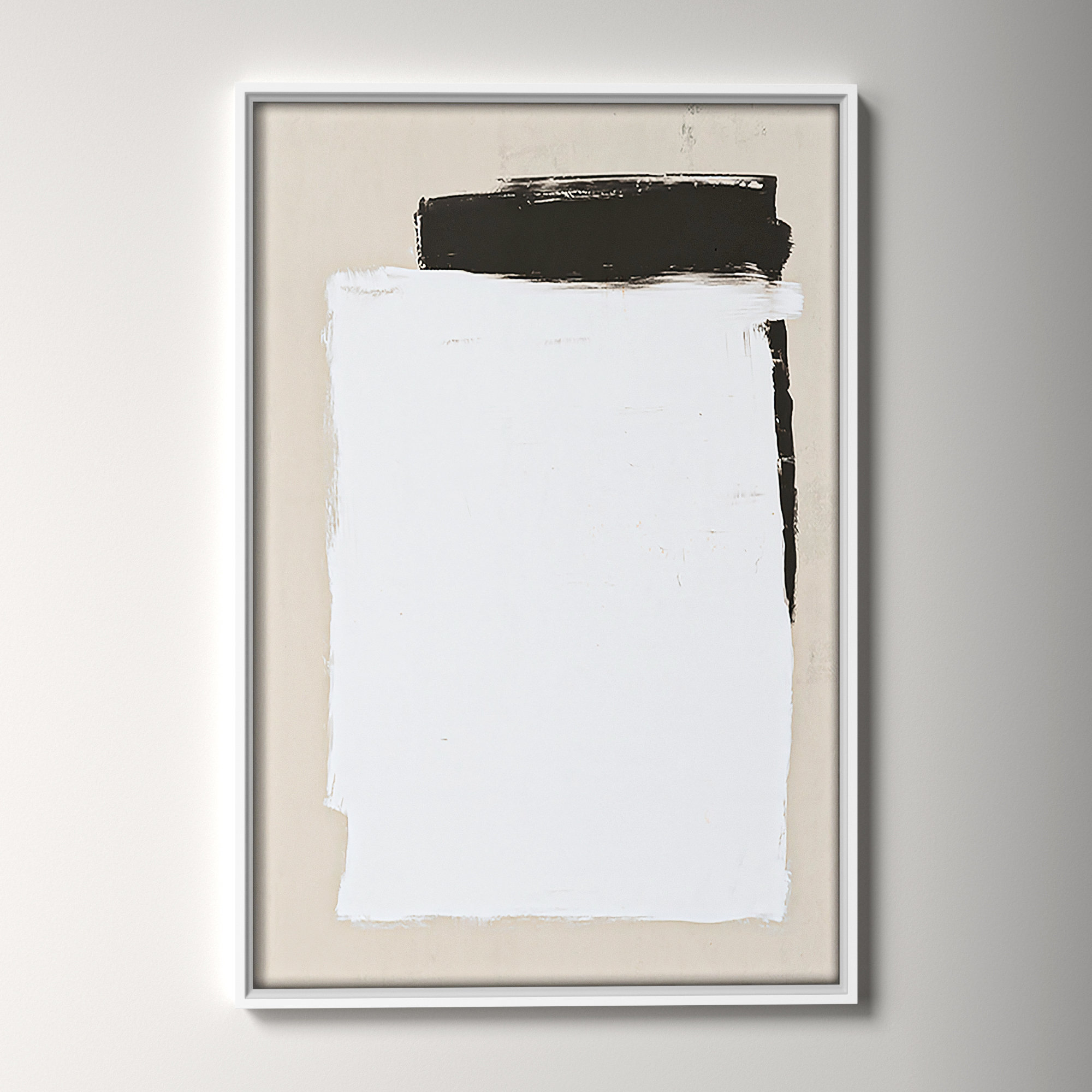 Two Mirrors, 61.5" H x 41.5" W, White, Framed Canvas