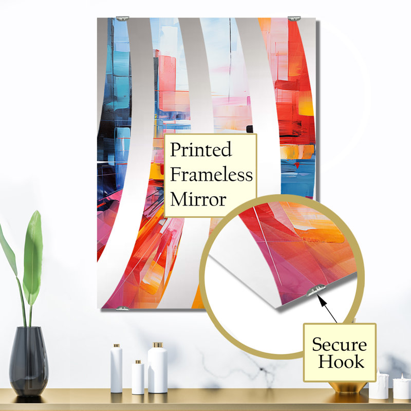 Miroir mural Chiem - Abstract Collages MIR135833, 32 po x 24 po