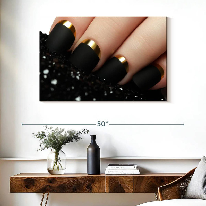 Shuttleworth Matte Black Nails, 26" H x 39" W