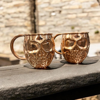 Composite Handmade Copper Drinking Glass Set