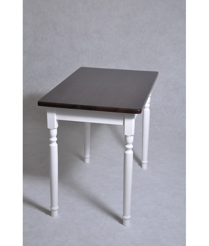 Haruhi Pine Unfinished Solid Wood Dining Table, Dark Grey