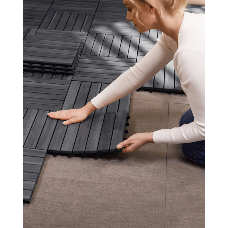 Outdoor Flooring ACCETTURA Certified Acacia Wood Natural, Grey