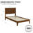 Knighten Solid Wood Twin Bed Frame Dark Walnut-310021489-324616894