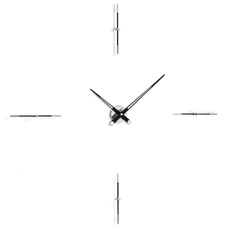 Horloge murale Merlin, Noir, Petit