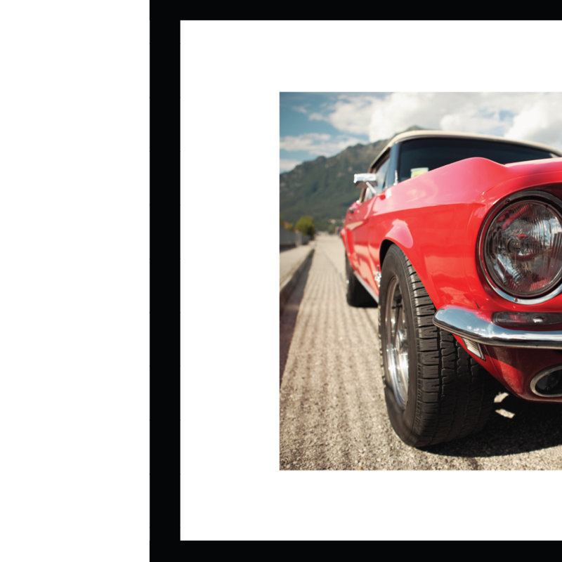 Mustang Bold - reproduction encadrée