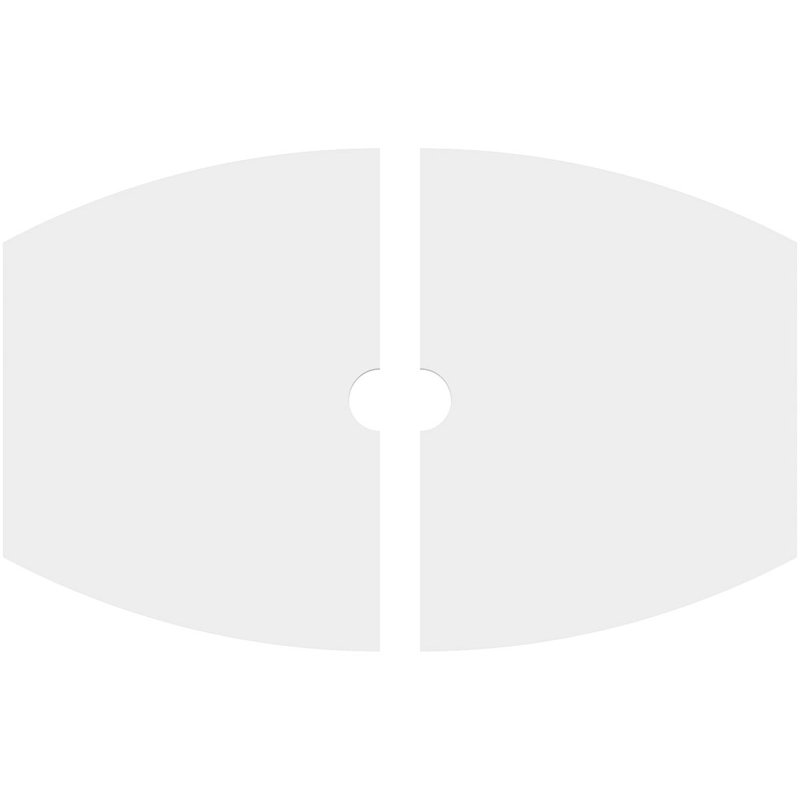 Médaillon de plafond contemporain en PVC de qualité architecturale Kailey, H 1 po x l 12 po x P 8 po