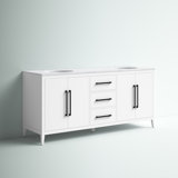 Adrienne 72" Double Bathroom Vanity with Quartz Top