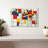Avery Abstract Squares World Map-107844886