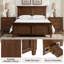 Ensemble de chambre à coucher 3 pièces avec table de chevet et lit Amberlyn-992877429
