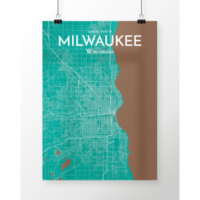 Milwaukee City Map - No Frame Print