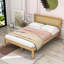 Lit plateforme en bois avec tête de lit Citarelli-1072113706