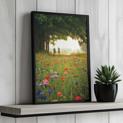 «Bike Ride parmi les fleurs sauvages» par Martin Podt, reproduction d'art