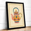 Folk Art Teapot Eclectic - Framed Print-664522895-664522883