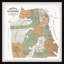 Carte rétro de San Francisco, Californie - impression encadrée sur papier-723665707