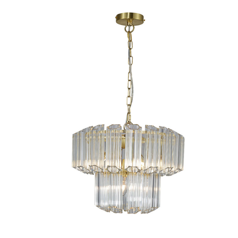 Akkie 4 - Light Crystal Chandelier, Satin Brass
