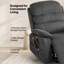 Power Lift Recliner Chair, Dual Motor Medium Lift Chair with Heat and Massage for Elderly, Position Adjustable, Remote Control, with Side Pockets, Chenille Fabric, Dark Gray