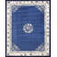 Antique Peking Chinese Floral, Medallion Blue 1880s Rug