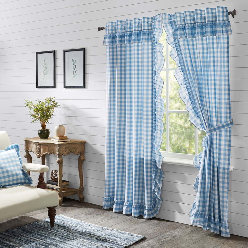 Paire de rideaux obscurcissant avec passe-tringle , L 40 po x L 84 po, Bleu gris